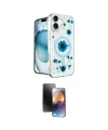 ieg™ iPhone 16 Kılıf Kozmos Doku - Siyah 3D Antistatik Mat Seramik Nano Ekran Koruyucu