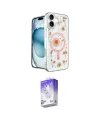 ieg™ iPhone 16 Kılıf Kozmos Doku - Siyah Bilvis 5in1 3D Magic Cam Ekran Koruyucu