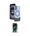 ieg™ iPhone 16 Kılıf Kozmos Form Özel Seri - Siyah 360 Mat Full Body Arka Koruyucu