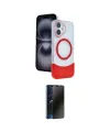ieg™ iPhone 16 Kılıf Kozmos Form Özel Seri - Siyah 3D Antistatik Hayalet Cam Ekran Koruyucu