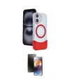 ieg™ iPhone 16 Kılıf Kozmos Form Özel Seri - Siyah 3D Antistatik Mat Seramik Nano Ekran Koruyucu