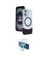 ieg™ iPhone 16 Kılıf Kozmos Form Özel Seri - Siyah 3D Antistatik Seramik Nano Ekran Koruyucu