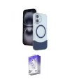 ieg™ iPhone 16 Kılıf Kozmos Form Özel Seri - Siyah Bilvis 5in1 3D Magic Cam Ekran Koruyucu