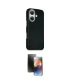 ieg™ iPhone 16 Kılıf Kozmos Klasik Prime - Siyah 3D Antistatik Mat Seramik Nano Ekran Koruyucu