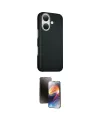 ieg™ iPhone 16 Kılıf Kozmos Klasik Prime - Siyah 3D Antistatik Mat Seramik Nano Ekran Koruyucu