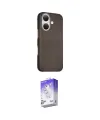 ieg™ iPhone 16 Kılıf Kozmos Klasik Prime - Siyah Bilvis 5in1 3D Magic Cam Ekran Koruyucu