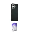 ieg™ iPhone 16 Kılıf Kozmos Klasik Prime - Siyah Bilvis 5in1 3D Magic Cam Ekran Koruyucu