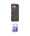 ieg™ iPhone 16 Kılıf Kozmos Klasik Prime - Siyah Bilvis 5in1 5D Magic Hayalet Cam Ekran Koruyucu