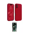 ieg™ iPhone 16 Kılıf Kozmos Yansıma Özel Seri - Siyah 360 Mat Full Body Arka Koruyucu