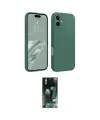 ieg™ iPhone 16 Kılıf Kozmos Yansıma Özel Seri - Siyah 360 Mat Full Body Arka Koruyucu