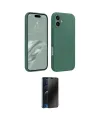ieg™ iPhone 16 Kılıf Kozmos Yansıma Özel Seri - Siyah 3D Antistatik Hayalet Cam Ekran Koruyucu