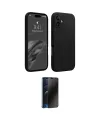ieg™ iPhone 16 Kılıf Kozmos Yansıma Özel Seri - Siyah 3D Antistatik Hayalet Cam Ekran Koruyucu