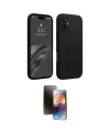 ieg™ iPhone 16 Kılıf Kozmos Yansıma Özel Seri - Siyah 3D Antistatik Mat Seramik Nano Ekran Koruyucu