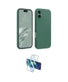 ieg™ iPhone 16 Kılıf Kozmos Yansıma Özel Seri - Siyah 3D Antistatik Seramik Nano Ekran Koruyucu