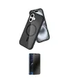 ieg™ iPhone 16 Kılıf Nova Asil Prime - Siyah 3D Antistatik Hayalet Cam Ekran Koruyucu