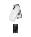 ieg™ iPhone 16 Kılıf Nova Asil Prime - Siyah 3D Antistatik Hayalet Cam Ekran Koruyucu