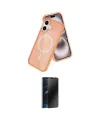 ieg™ iPhone 16 Kılıf Nova Asil Prime - Siyah 3D Antistatik Hayalet Cam Ekran Koruyucu