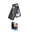 ieg™ iPhone 16 Kılıf Nova Asil Prime - Siyah 3D Antistatik Mat Seramik Nano Ekran Koruyucu