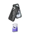 ieg™ iPhone 16 Kılıf Nova Asil Prime - Siyah Bilvis 5in1 5D Magic Hayalet Cam Ekran Koruyucu