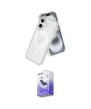 ieg™ iPhone 16 Kılıf Nova Asil Prime - Siyah Bilvis 5in1 5D Magic Hayalet Cam Ekran Koruyucu