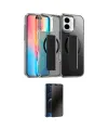 ieg™ iPhone 16 Kılıf Nova Işık Koleksiyonu - Siyah 3D Antistatik Hayalet Cam Ekran Koruyucu