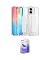 ieg™ iPhone 16 Kılıf Nova Işık Koleksiyonu - Siyah Bilvis 5in1 5D Magic Hayalet Cam Ekran Koruyucu