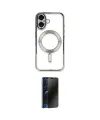 ieg™ iPhone 16 Kılıf Nova Işık Özel Seri - Siyah 3D Antistatik Hayalet Cam Ekran Koruyucu