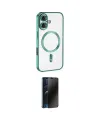 ieg™ iPhone 16 Kılıf Nova Işık Özel Seri - Siyah 3D Antistatik Hayalet Cam Ekran Koruyucu