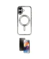 ieg™ iPhone 16 Kılıf Nova Işık Özel Seri - Siyah 3D Antistatik Mat Seramik Nano Ekran Koruyucu