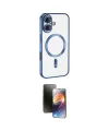 ieg™ iPhone 16 Kılıf Nova Işık Özel Seri - Siyah 3D Antistatik Mat Seramik Nano Ekran Koruyucu