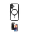 ieg™ iPhone 16 Kılıf Nova Işık Özel Seri - Siyah 3D Antistatik Mat Seramik Nano Ekran Koruyucu