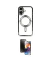 ieg™ iPhone 16 Kılıf Nova Işık Özel Seri - Siyah 3D Antistatik Mat Seramik Nano Ekran Koruyucu