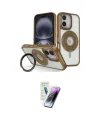 ieg™ iPhone 16 Kılıf Nova Minimal Serisi - Şeffaf Pasifik Cam Ekran Koruyucu