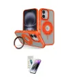 ieg™ iPhone 16 Kılıf Nova Minimal Serisi - Şeffaf Pasifik Cam Ekran Koruyucu