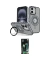 ieg™ iPhone 16 Kılıf Nova Minimal Serisi - Siyah 360 Mat Full Body Arka Koruyucu
