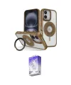 ieg™ iPhone 16 Kılıf Nova Minimal Serisi - Siyah Bilvis 5in1 3D Magic Cam Ekran Koruyucu