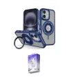 ieg™ iPhone 16 Kılıf Nova Minimal Serisi - Siyah Bilvis 5in1 3D Magic Cam Ekran Koruyucu