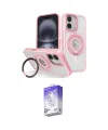 ieg™ iPhone 16 Kılıf Nova Minimal Serisi - Siyah Bilvis 5in1 3D Magic Cam Ekran Koruyucu
