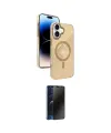 ieg™ iPhone 16 Kılıf Nova Modern Prime - Siyah 3D Antistatik Hayalet Cam Ekran Koruyucu