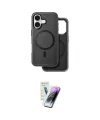 ieg™ iPhone 16 Kılıf Pusula Işık Koleksiyonu - Şeffaf Pasifik Cam Ekran Koruyucu