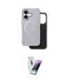 ieg™ iPhone 16 Kılıf Pusula Işık Koleksiyonu - Şeffaf Pasifik Cam Ekran Koruyucu