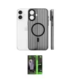 ieg™ iPhone 16 Kılıf Pusula Minimal Koleksiyonu - Şeffaf 360 Full Body Arka Koruyucu