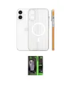 ieg™ iPhone 16 Kılıf Pusula Minimal Koleksiyonu - Şeffaf 360 Full Body Arka Koruyucu