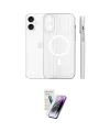 ieg™ iPhone 16 Kılıf Pusula Minimal Koleksiyonu - Şeffaf Pasifik Cam Ekran Koruyucu