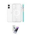 ieg™ iPhone 16 Kılıf Pusula Minimal Koleksiyonu - Şeffaf Pasifik Cam Ekran Koruyucu