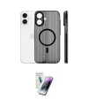 ieg™ iPhone 16 Kılıf Pusula Minimal Koleksiyonu - Şeffaf Pasifik Cam Ekran Koruyucu