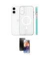 ieg™ iPhone 16 Kılıf Pusula Minimal Koleksiyonu - Siyah 3D Antistatik Mat Seramik Nano Ekran Koruyucu