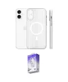 ieg™ iPhone 16 Kılıf Pusula Minimal Koleksiyonu - Siyah Bilvis 5in1 3D Magic Cam Ekran Koruyucu