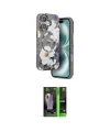 ieg™ iPhone 16 Kılıf Siluet Doku - Şeffaf 360 Full Body Arka Koruyucu