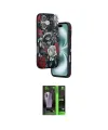 ieg™ iPhone 16 Kılıf Siluet Doku - Şeffaf 360 Full Body Arka Koruyucu